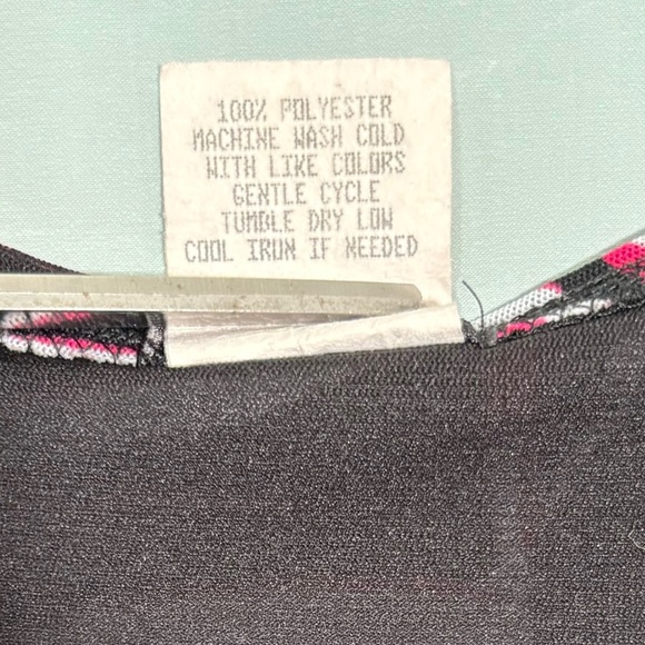 Vintage Maurices XL Y2K Babydoll Tie Waist Whimsigoth Artsy Black Hot Pink White - Picture 4 of 8